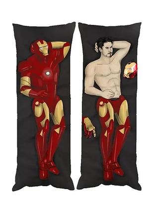 Подушка дакимакура тони старк железный человек iron man декоративная ростовая подушка для обнимания 50х170