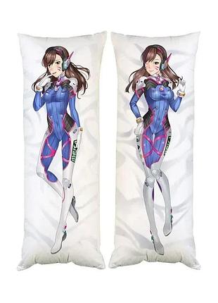 Подушка дакімакура d.va овервотч overwatch декоративна ростова подушка для обіймання