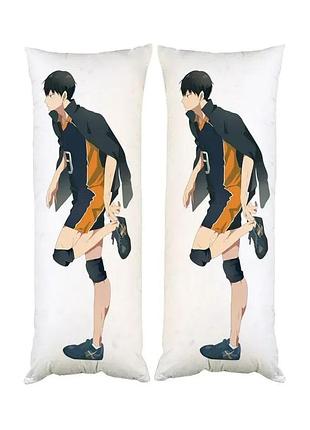 Подушка для обнимания дакимакура тобио кагеяма tobio kageyama аниме волейбол двухсторонняя росовая антистресс 40х120