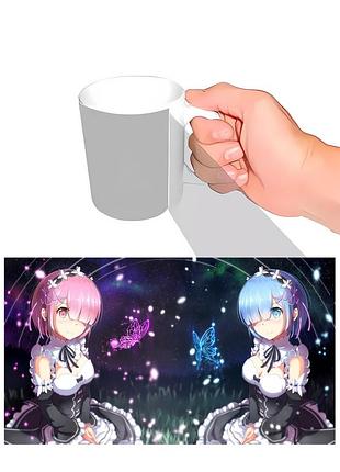 Чашка з принтом rem ram