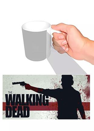 Чашка з принтом the walking dead