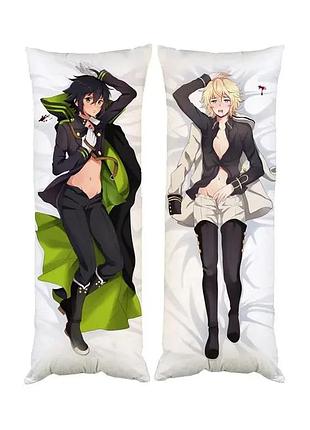 Подушка дакимакура аниме последний серафим декоративная ростовая подушка для обнимания двусторонняя 30х60