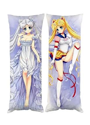 Подушка дакимакура сейлор мун sailor moon декоративная ростовая подушка для обнимания двусторонняя 40х120