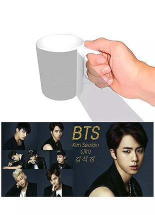 Чашка з принтом bts kim seokjin