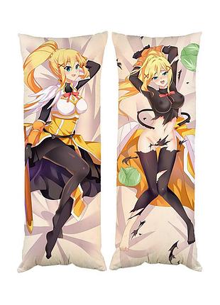 Подушка дакимакура лалатина дастин форд konosuba декоративная ростовая подушка для обнимания двусторонняя 50х150