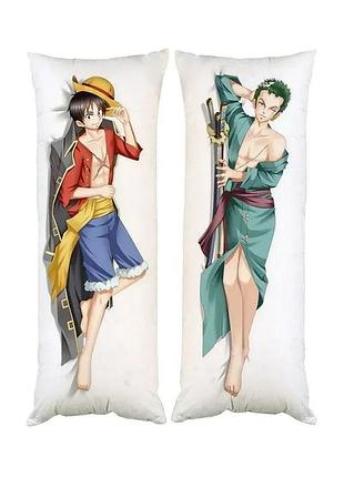 Подушка дакимакура ван пис one piece декоративная ростовая подушка для обнимания 60х180