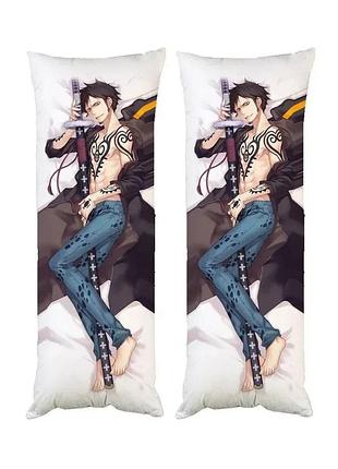 Подушка дакимакура трафальгар ло ван пис one piece trafalgar law декоративная ростовая подушка для обнимания