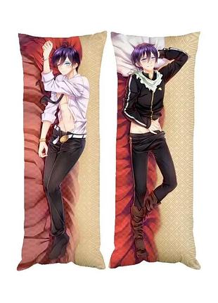 Подушка дакимакура ято бездомный бог (noragami yato) декоративная ростовая подушка для обнимания 50х150