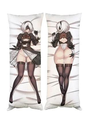 Подушка дакимакура nier automata декоративная ростовая подушка для обнимания 30х60