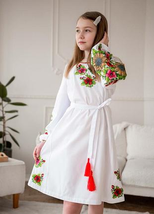 Платье вышиванка для девочки 122 5