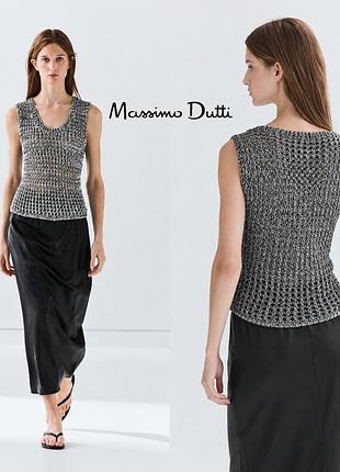 Сетчатый плетеный топ massimo dutti