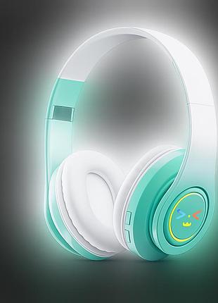 Накладні bluetooth навушники для дівчаток та хлопчиків з led підсвіткою та type-c