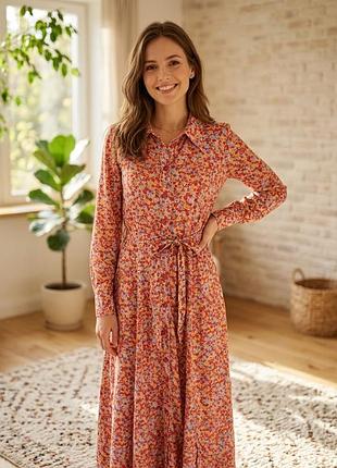 Comptoir des cotonniers женское макси платье с ярким цветочным принтом на рост