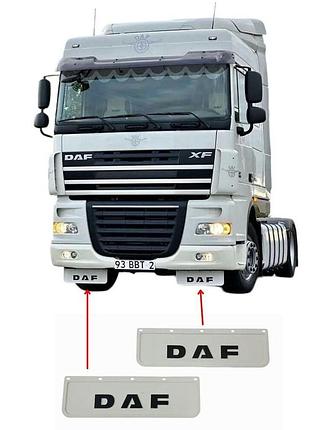 Брызговики daf 18*60см белый резина