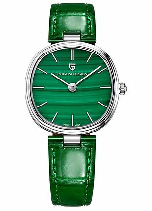 Наручний годинник pagani design pd-1825 silver-green leather
