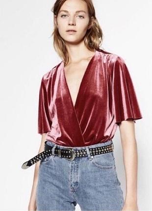 Оксамитовий боді zara