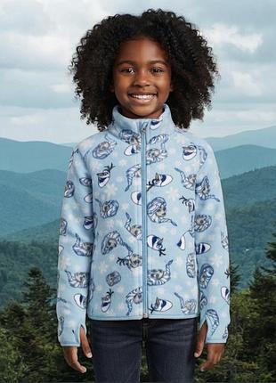 Флісова кофта  реглан на блискавці h&m sport frozen / холодне серце (швеція)
