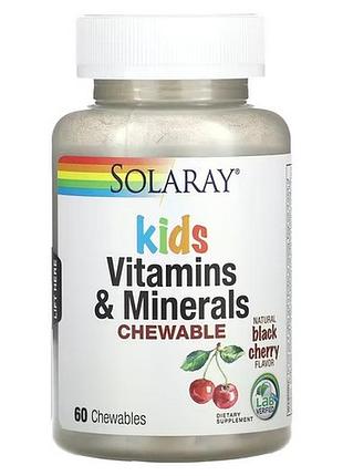 Solarary kids vitamins & minerals 60 сосательных таблеток