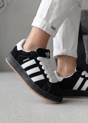 Унісекс молодіжні кросівки adidas campus 105-94 чорні 40