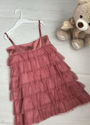 Нарядне плаття з фатином, святкова сукня рюши gap 110-116