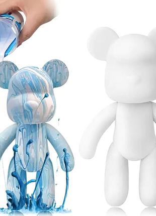 Флюидный медвежонок fluid bear bearbrick с красками, 23 см · набор для творчества diy мишка сделай сам