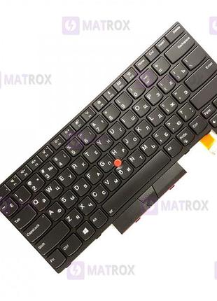 Оригінальна клавіатура для ноутбука lenovo thinkpad t470, lenovo thinkpad t480 series, black, ua, підсвітка