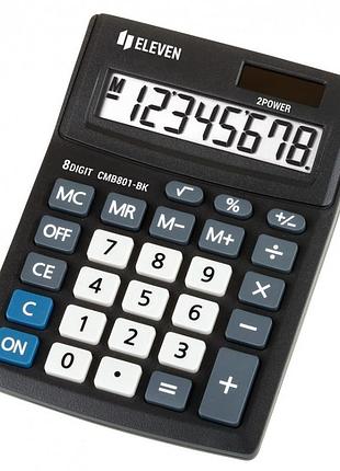 Калькулятор компактный настольный eleven cmb 801-bk