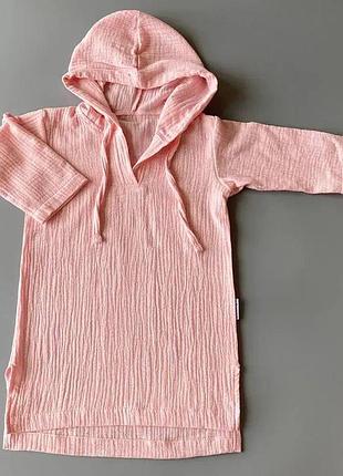 Детская муслиновая туника, 92-104 см rose