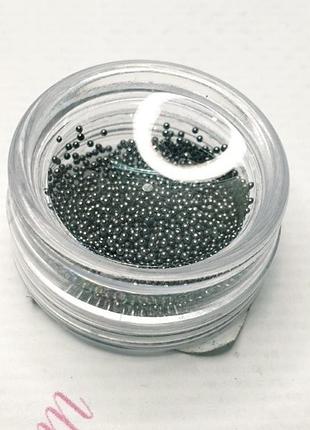 Бульонки для декорирования ногтей richcolor black 0.6 мм, 4 г, цвет черный