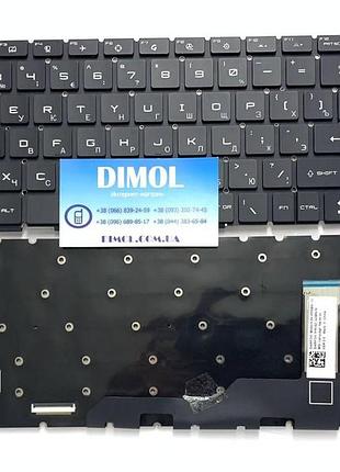 Оригінальна клавіатура для ноутбука msi gs66, ge66, gp66 series, rus, black, підсвічування - rgb