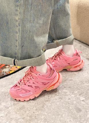 Кросівки balenciaga track рожеві