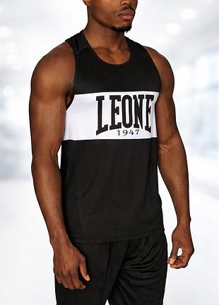 Майка leone shock black спортивная майка для бокса и тренировок по полиэстера размер м
