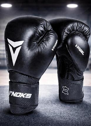 Боксерські рукавички v`noks optima 12 ун. з натуральної шкіри nappa пінно-гелеве наповнення vpgel вентиляція манжет velcro