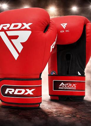 Боксерские перчатки rdx a5 apex red 16 ун. с super skin lumex2 и polygonal fusion foam вентиляция dazzle fabric quick-ez