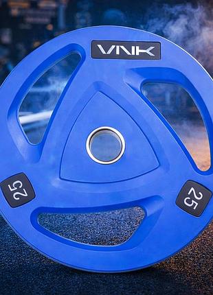 Диск для олімпійської штанги vnk pro 25 кг 1 шт млинець професійний металевий 51 мм