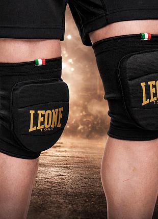 Наколінники leone dna black (2 шт) l/xl спортивні наколінники з гелевим захистом для мма та тайського боксу