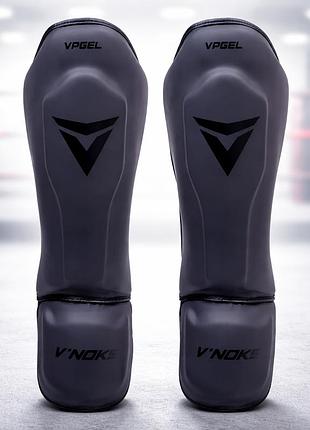 Накладки на ноги v`noks ultima black s/m защита для мма и кикбоксинго с наполнителем vpgel
