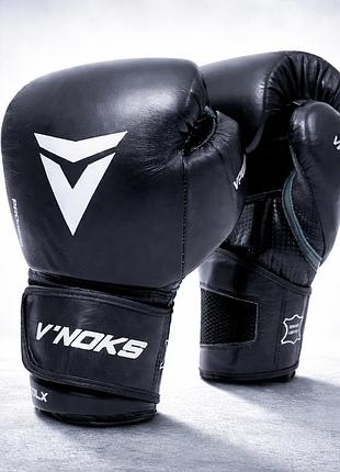 Боксерські рукавички v`noks futuro tec 14 ун. з натуральної шкіри nappa vp gel наповнення vm air system вентиляція smartfit