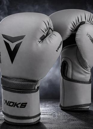 Боксерские перчатки v`noks ultima grey 12 ун. тренировочные перчатки для бокса с вентиляцией и vpgel