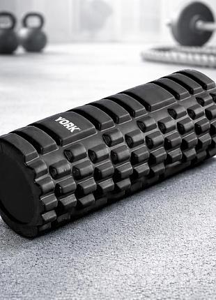 Масажний ролик для йоги та фітнесу york fitness eva 33,6 х 14,4см чорний