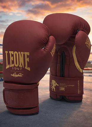 Боксерські рукавички leone mono bord 12 ун. тренувальні рукавички для боксу та спарингів