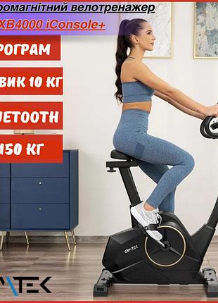 Электромагнитный велотренажер gymtek xb4000 iconsole+ gold с bluetooth маховик 10 кг 18 программ до 150 кг