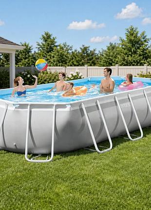 Каркасний овальний басейн intex prism frame oval 26796-0 (чаша, каркас) 503 x 274 x 122 см