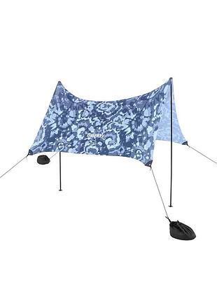 Пляжный навес bestway beach sun shade 68145 210×210×198 см тент от солнца upf80+ 4-х местный синий