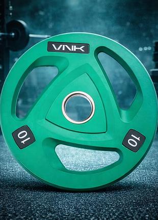 Диск для олімпійської штанги vnk pro 10 кг 1 шт млинець професійний металевий 51 мм