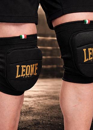 Наколінники leone dna black (2шт) s/m спортивні наколінники з гелевим захистом для мма та тайського боксу