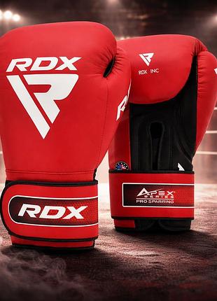 Боксерские перчатки rdx a5 apex red 14 ун. с super skin lumex2 и polygonal fusion foam вентиляция dazzle fabric quick-ez