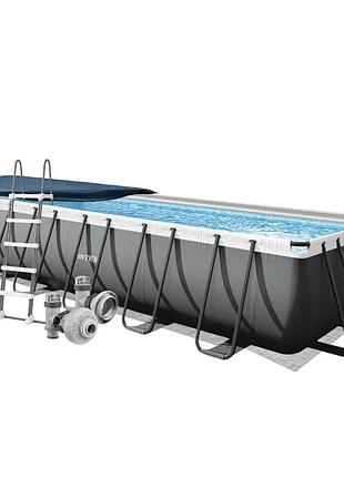 Каркасный бассейн intex 26368-4, 732 х 366 х 132 см (бассейн, подстилка, лестница, тент)