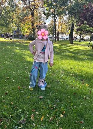 Рожева косуха на дівчинку