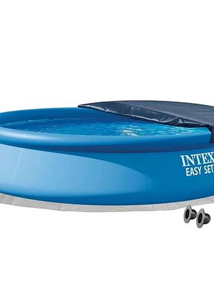 Надувной бассейн intex 28158-4в1, 457 х 84 см (бассейн, подстилка, насос, тент)